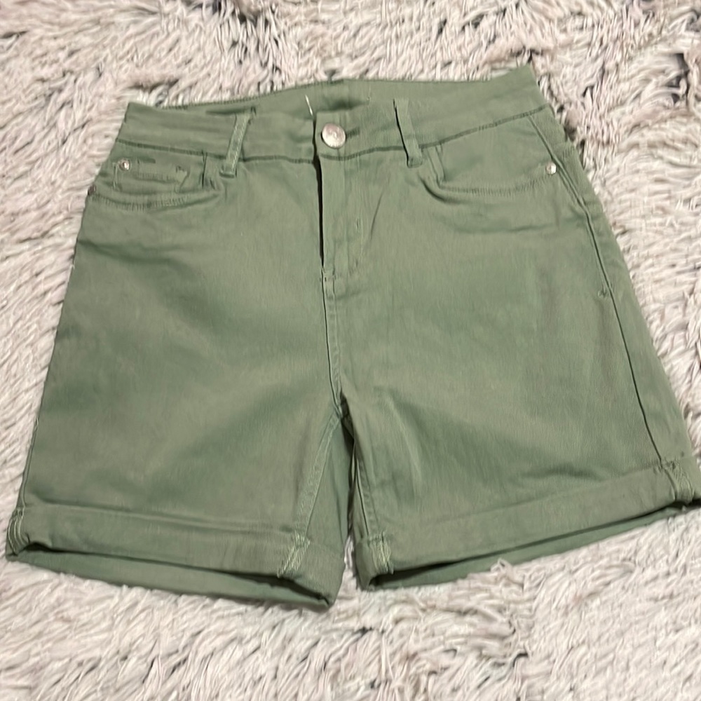 H + H Harmony + Havoc Stretchy Green Shorts